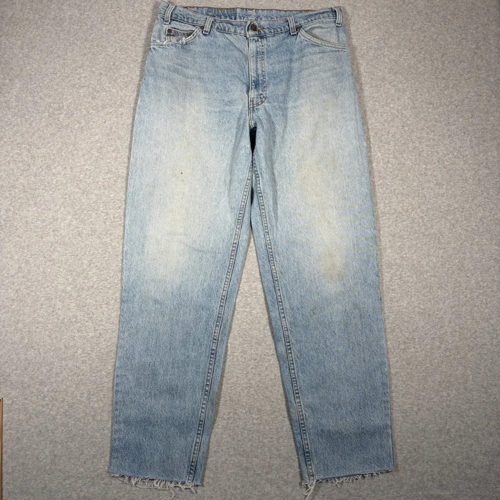 Levi's 550 Orange Tab Jeans Relaxed Fit Men 34x31* Light Wash VTG 80s 90s USA